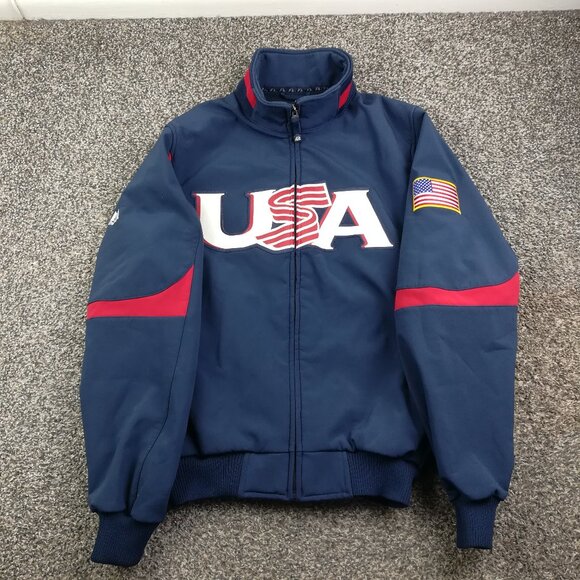 Team USA Jacket World Baseball Classic Dugout Majestic Therma Base Mens Small - Picture 1 of 8